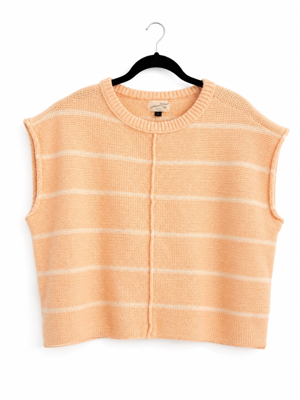 Universal Thread Peach and Cream Striped Sleeveless Knit Top